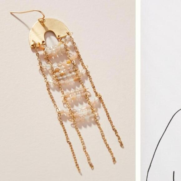 Anthropologie Rainbow Ladder Drop Earrings - Picture 3 of 4